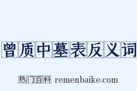 曾质中墓表反义词是什么意思的图片